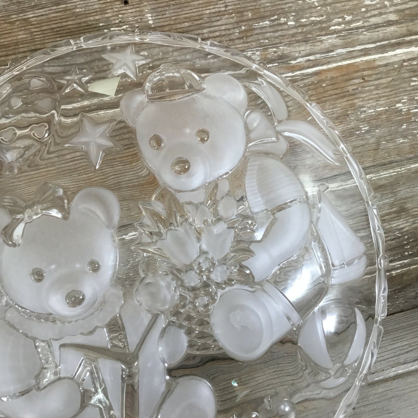 Mikasa Party Bears 15" Embossed Frosted Round Hostess Platter With Original Box