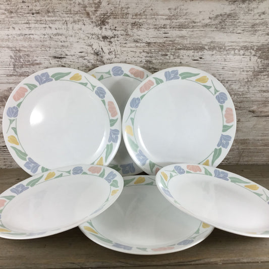 Set Of 6 Corelle Friendship Dinner Plates 10 1/4"
