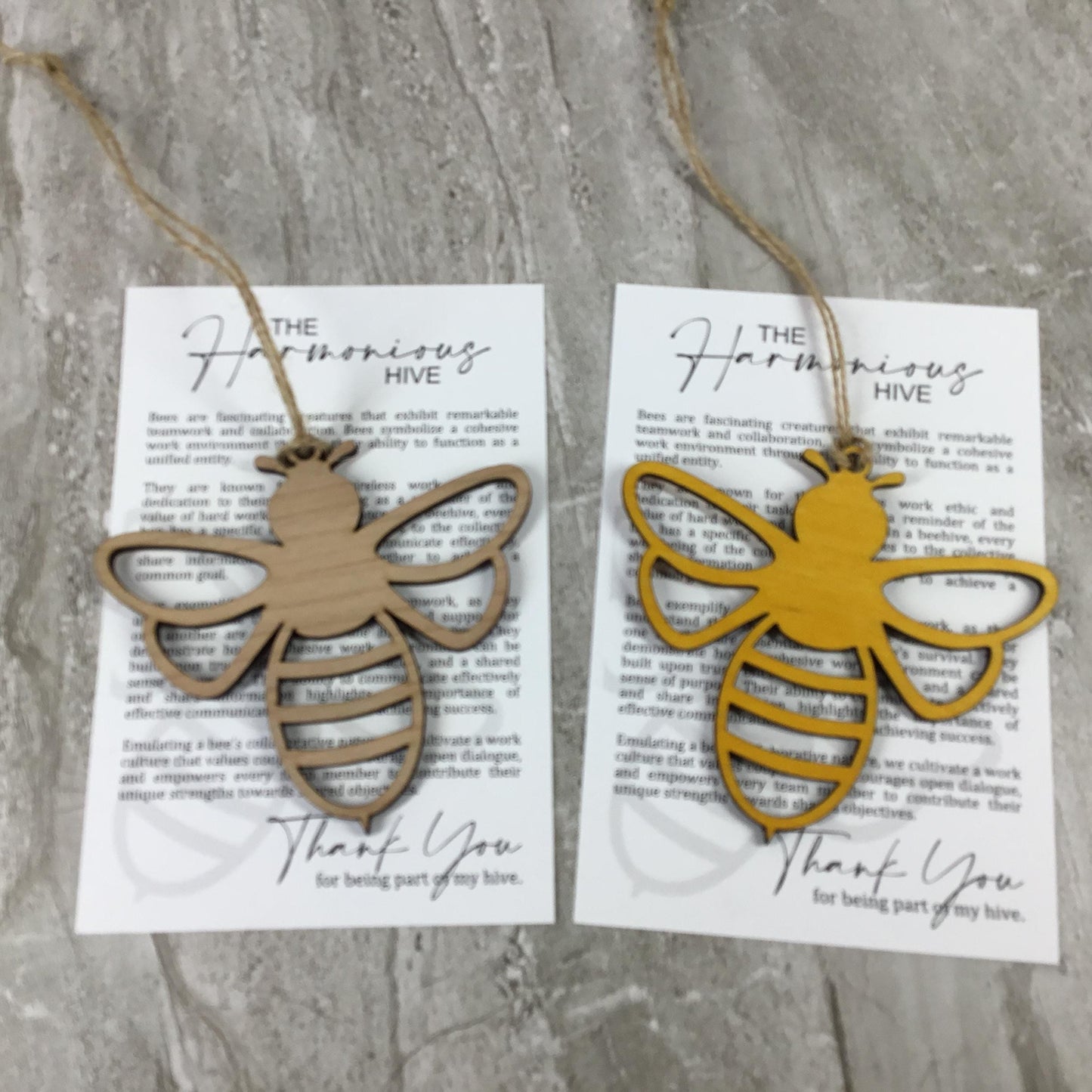 The Harmonious Hive Bee Story Card Ornament