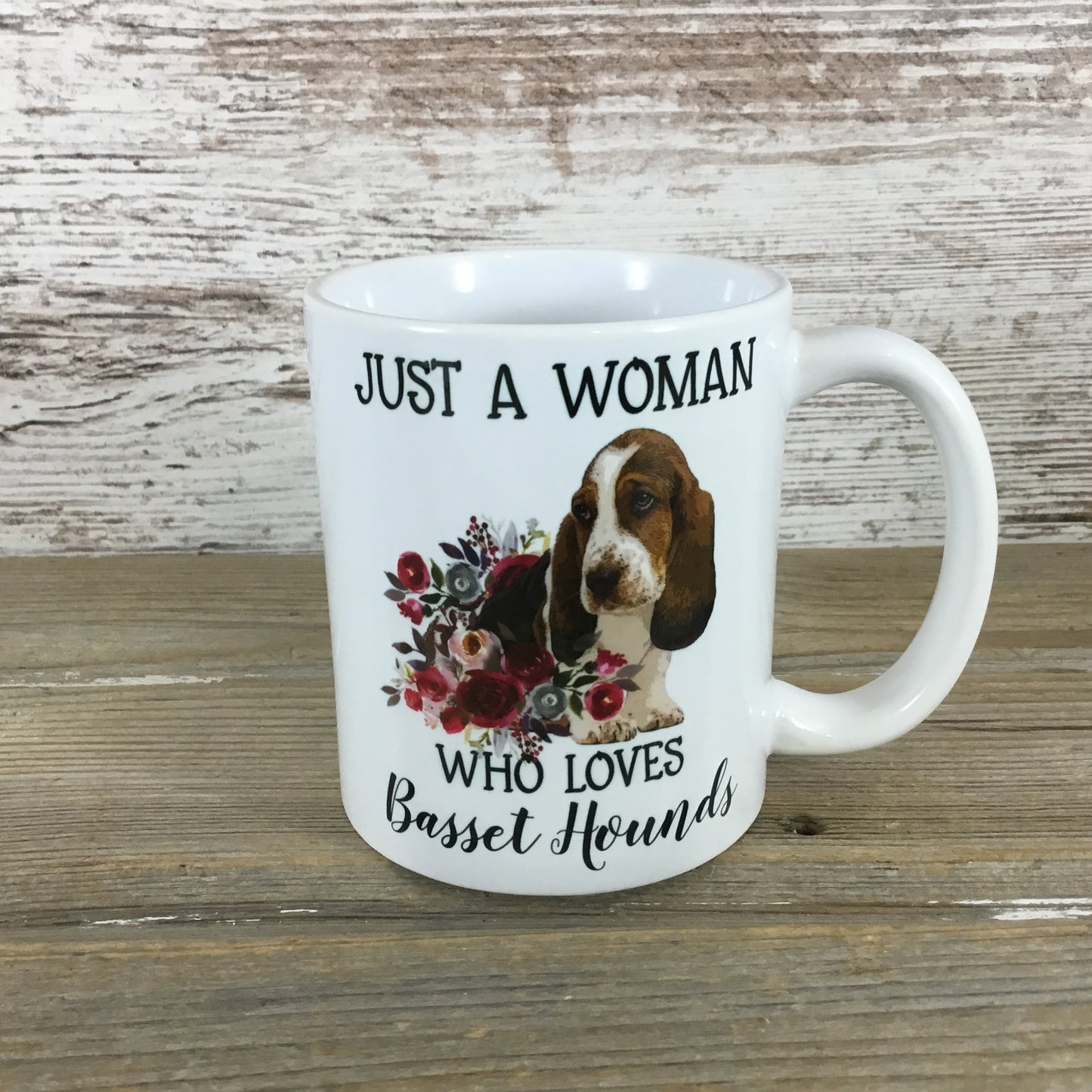 Just a Woman that Loves Basset Hounds Coffee Mug