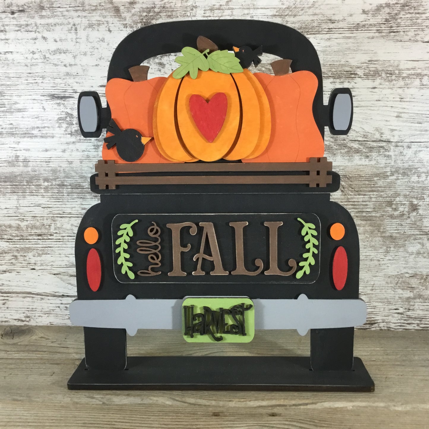 Fall Harvest Insert - Painted Set or Unpainted DIY Paint Kit for Interchangeable Decor