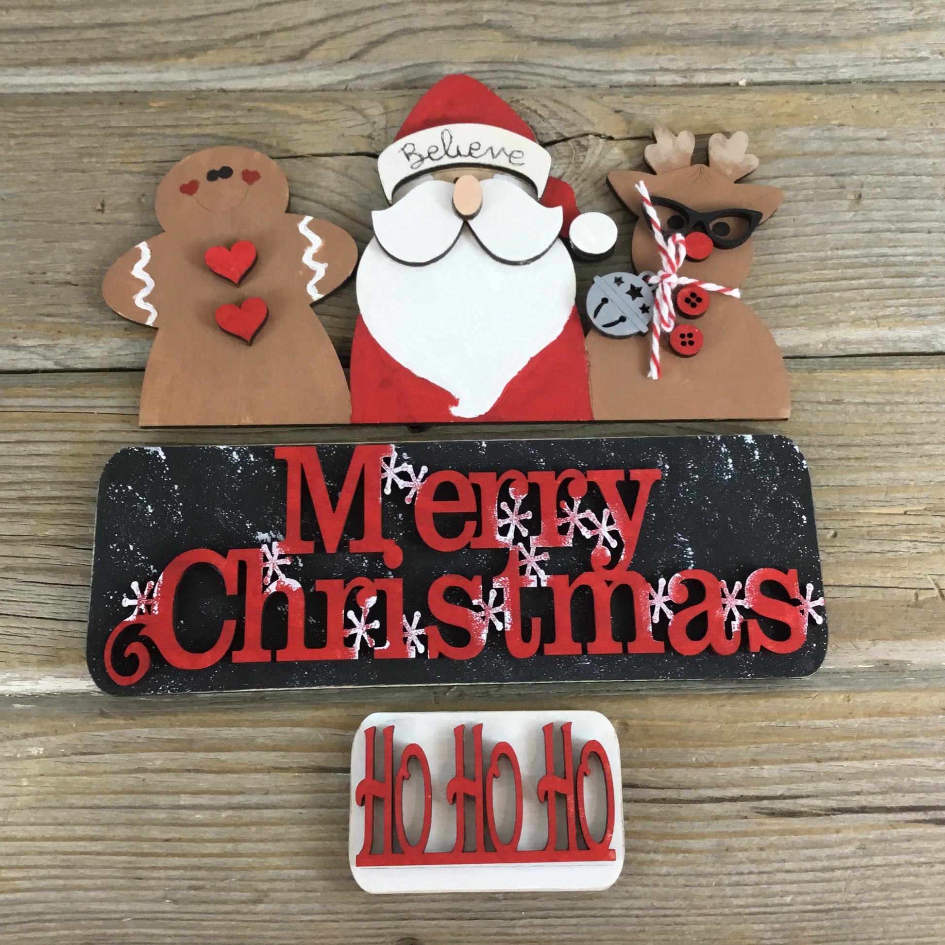 Merry Christmas Insert for Interchangeable Farmhouse Truck DIY Paint Kit