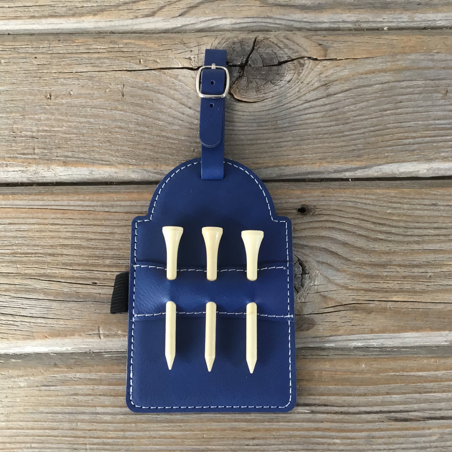 How to Golf Leatherette Golf Bag Tag Tee Holder
