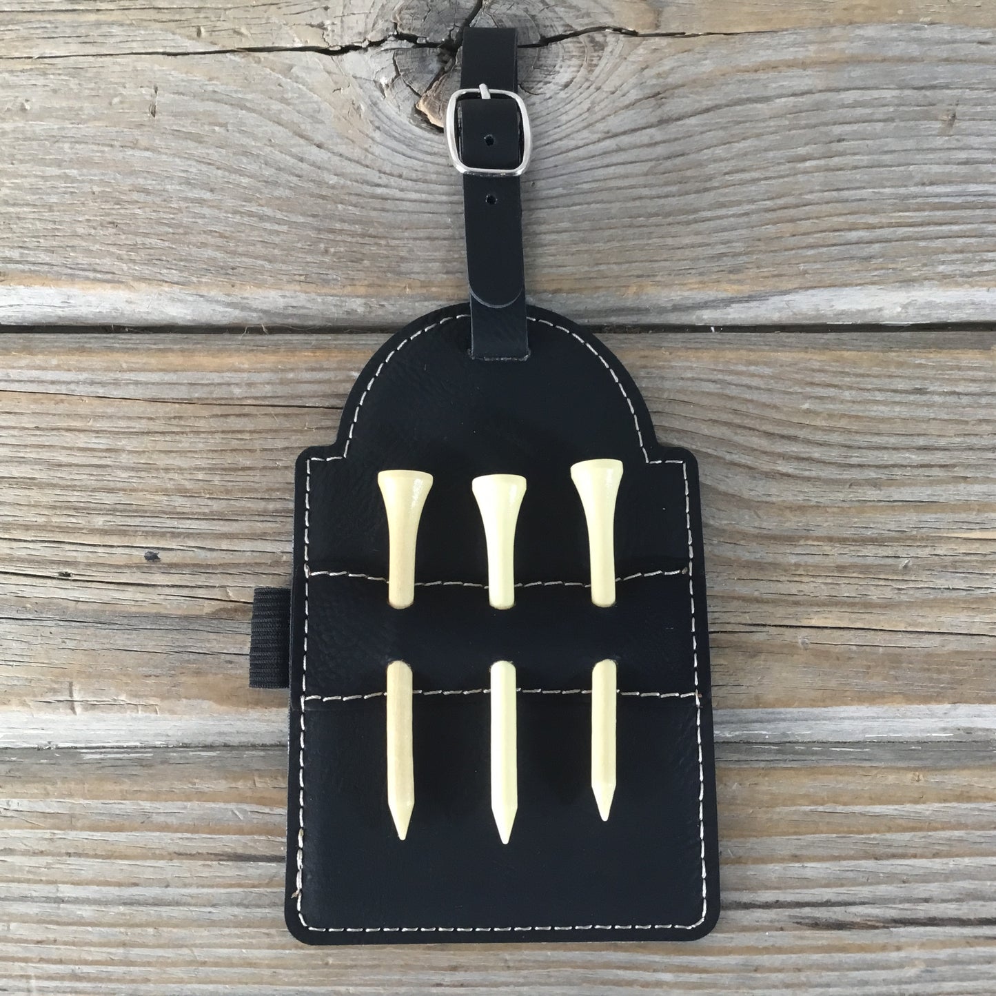 Life is Short Swing Hard Golf Bag Tag Tee Holder