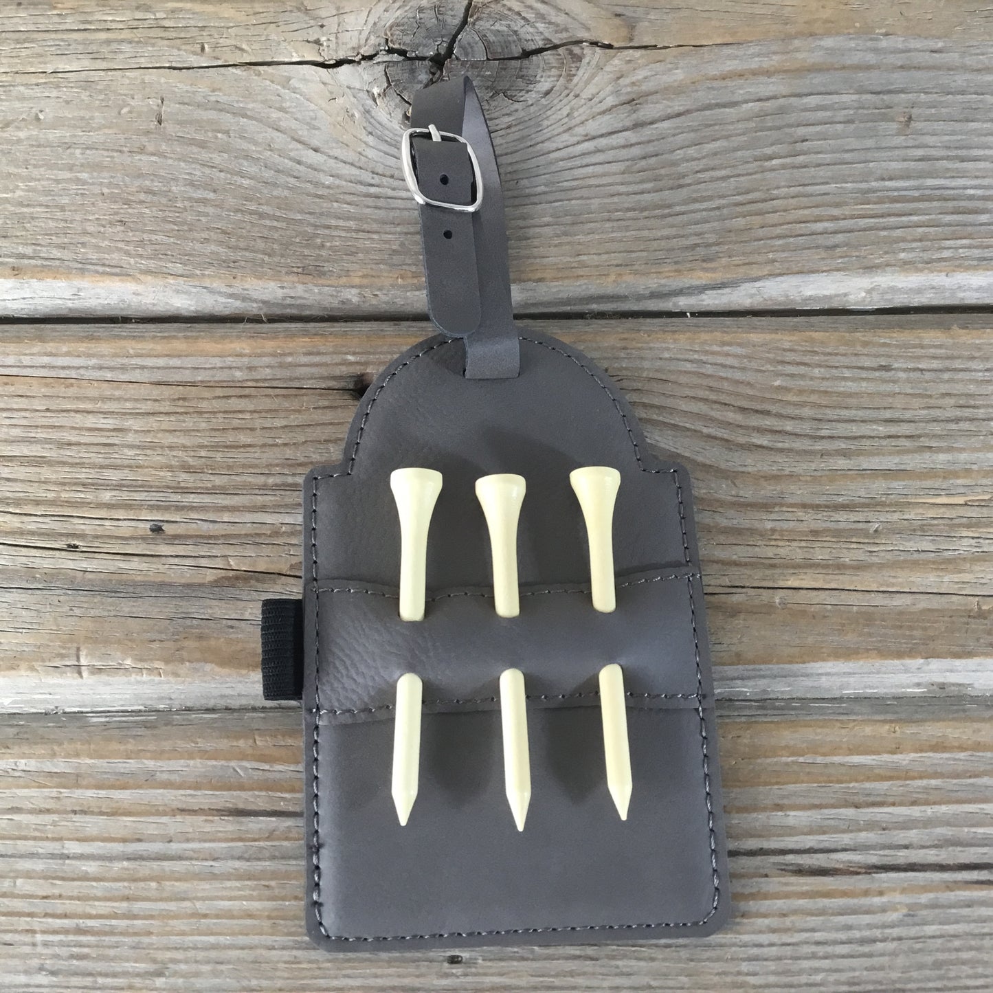How to Golf Leatherette Golf Bag Tag Tee Holder