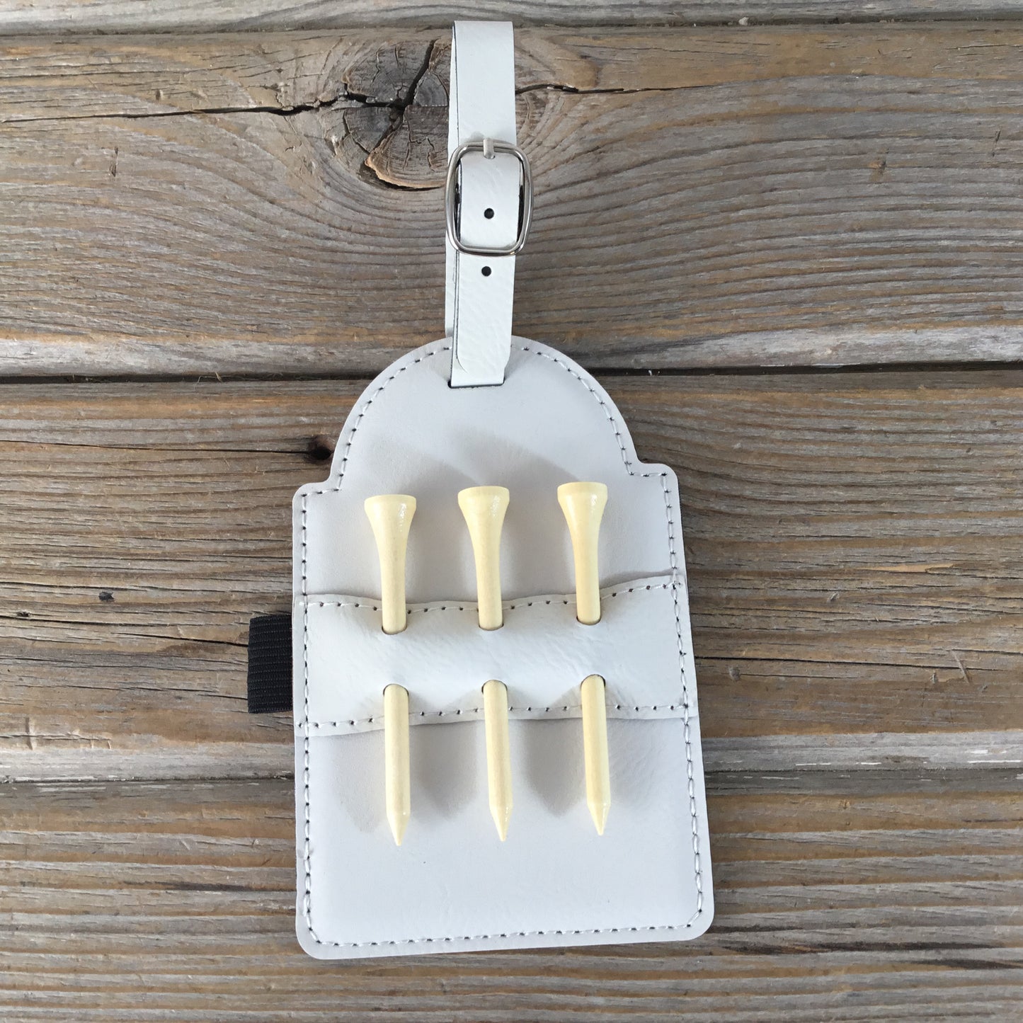How to Golf Leatherette Golf Bag Tag Tee Holder