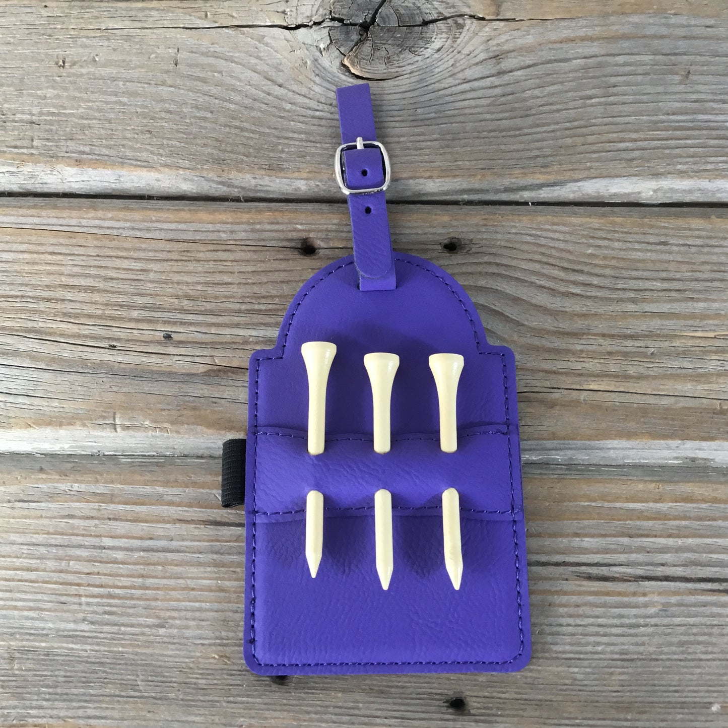 How to Golf Leatherette Golf Bag Tag Tee Holder