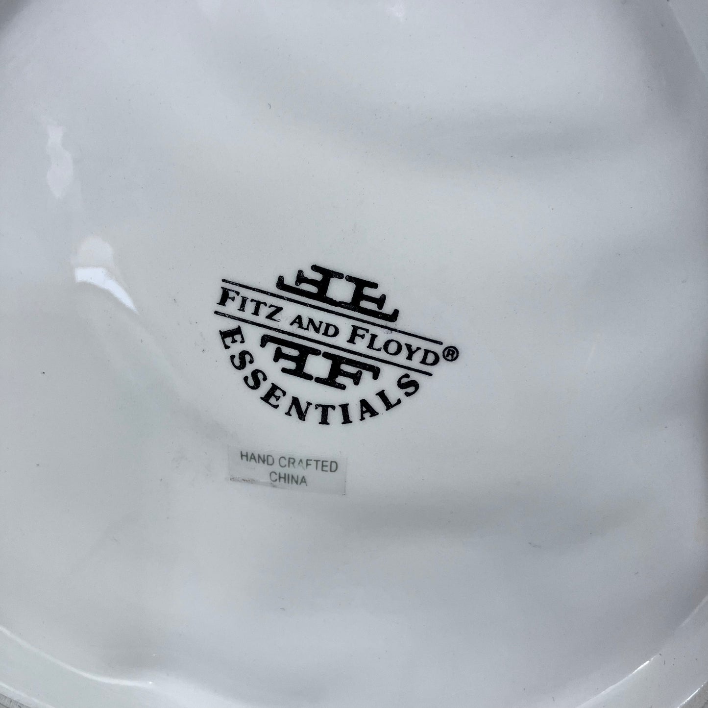Fitz & Floyd Plaid Christmas Snowman Canape Plate