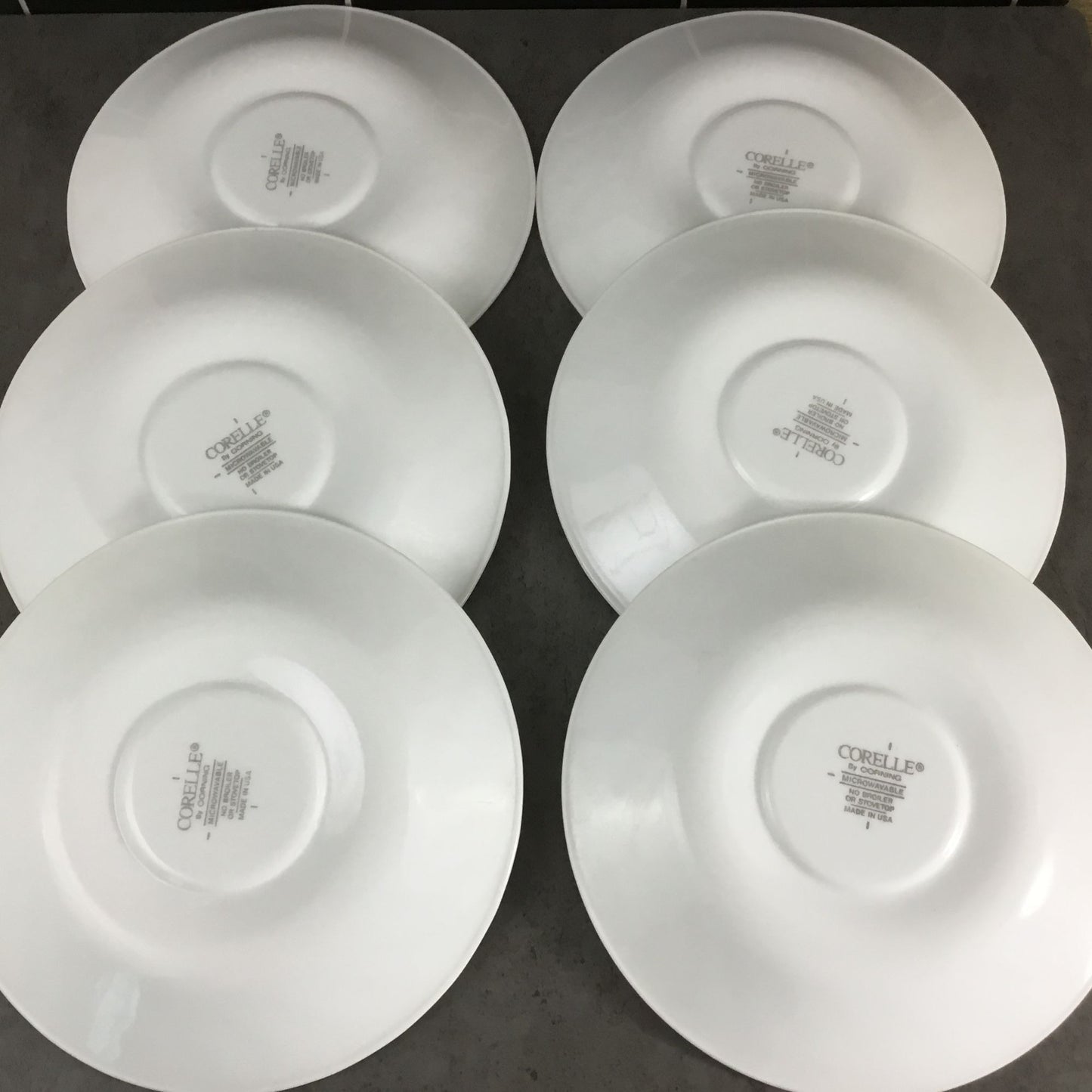 Corelle By Corning Enhancements 6¼" White Swirl Saucers Set Of 6