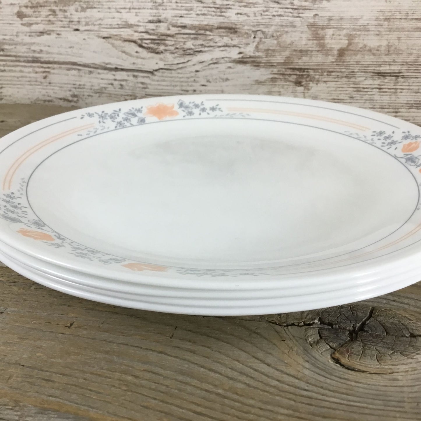 Set Of 4 Corelle Apricot Grove 10 1/4" Dinner Plates Floral Pattern
