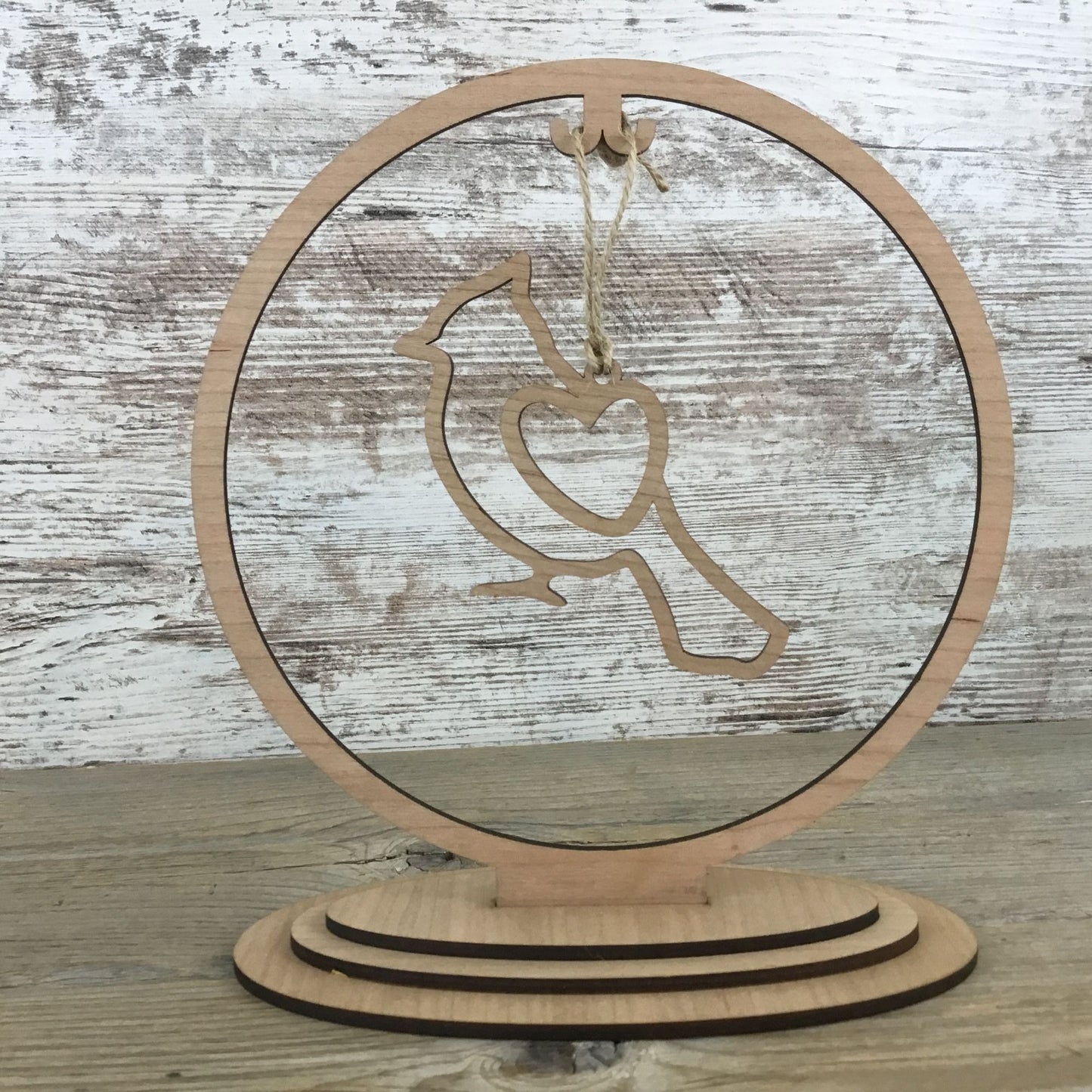 Cardinal Heavenly Messenger Wood Story Card Ornament