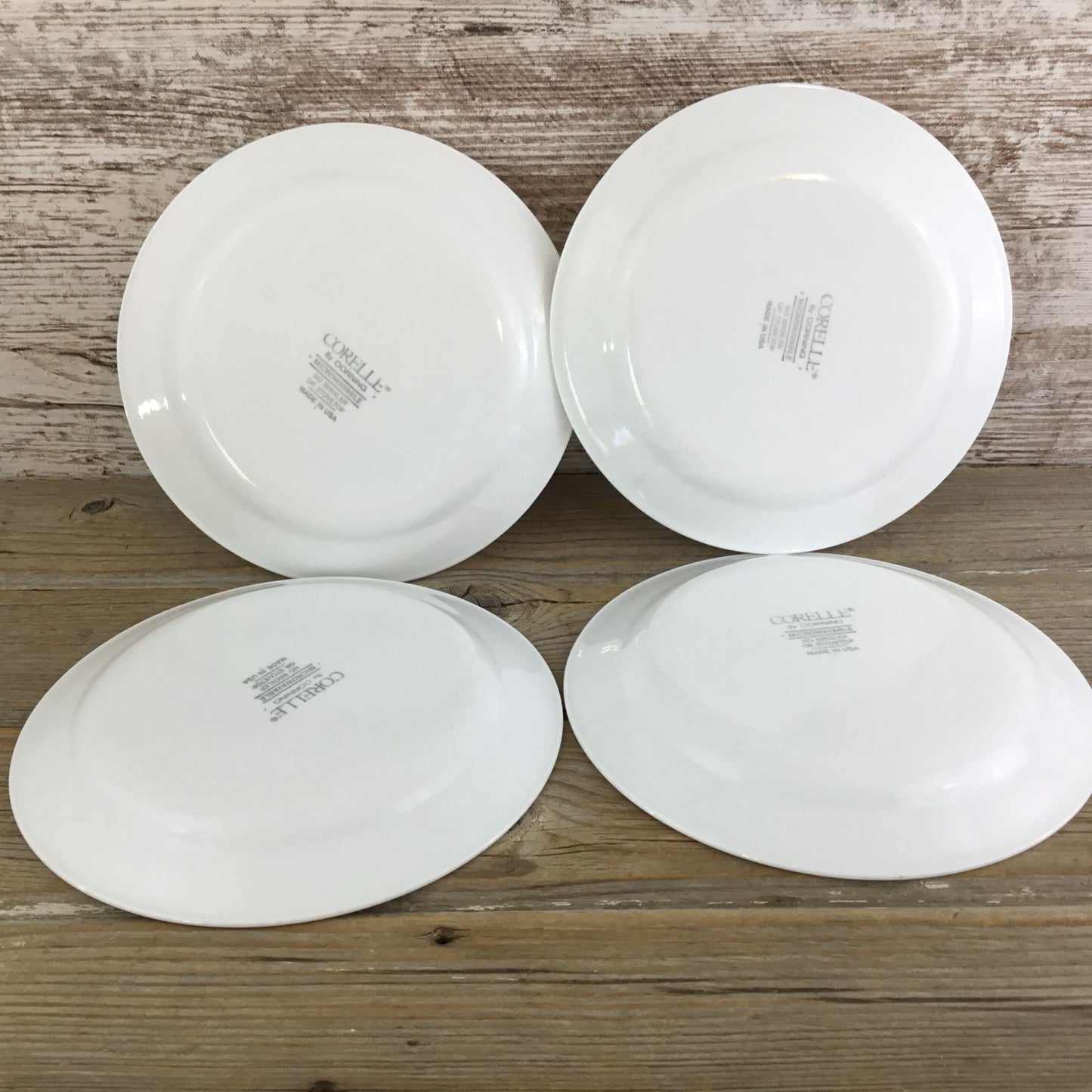 Set of 4 Corelle Country Memories Salad Dessert Plates 7¼" Christmas Horse Sleigh