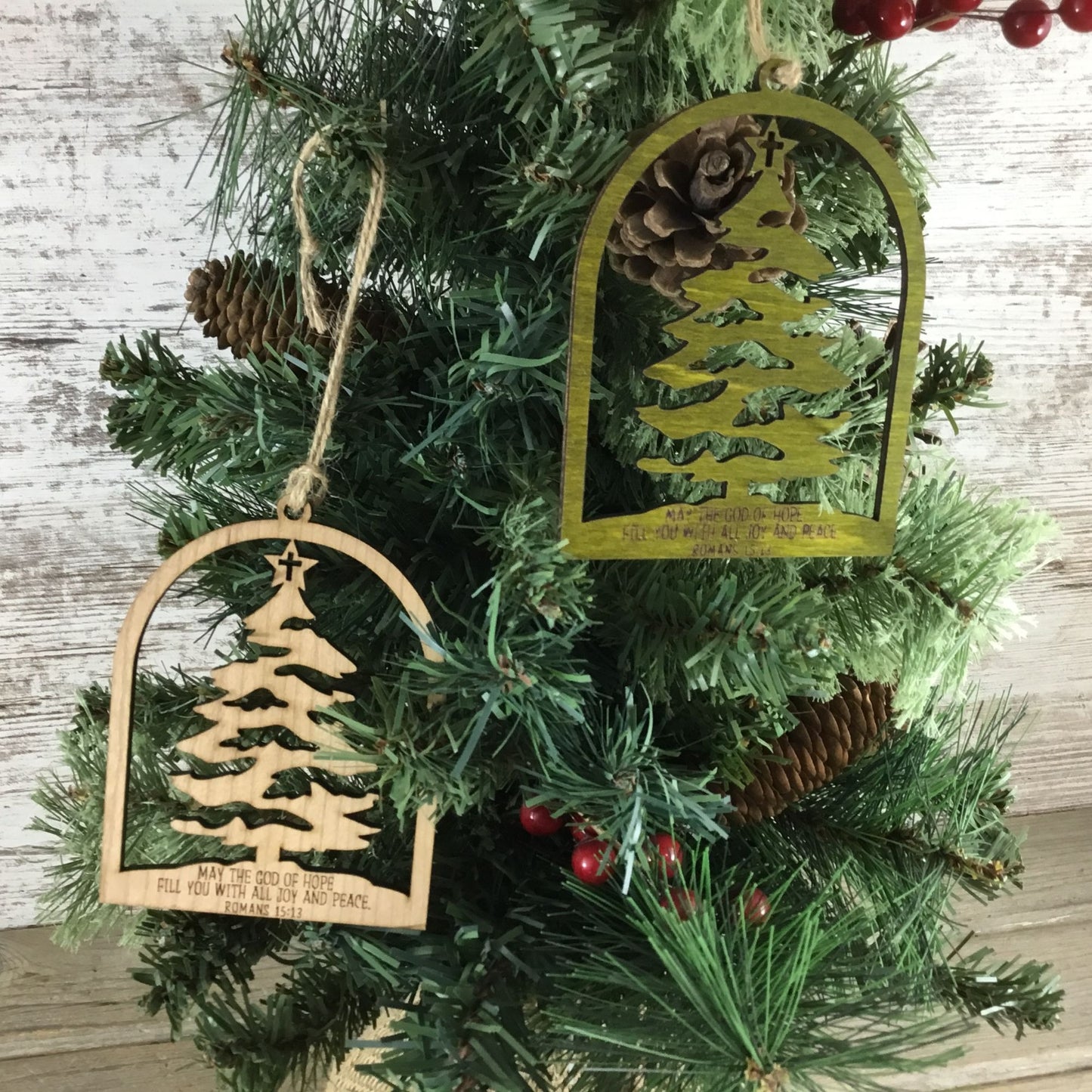 Christmas Tree Story Card Ornament Saint Boniface Miracle