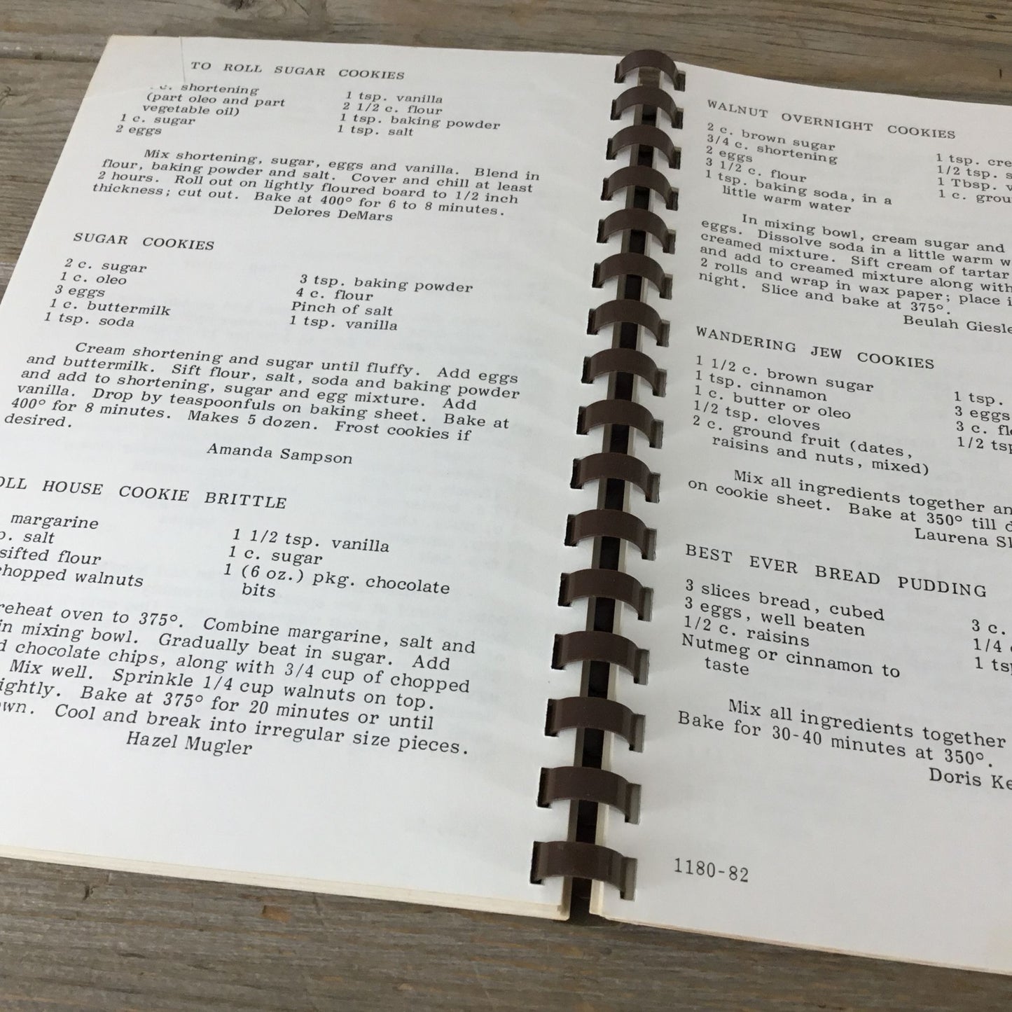 The Village Cookbook Elmore Ohio Retirement Village Vintage 1982 Spiral Bound