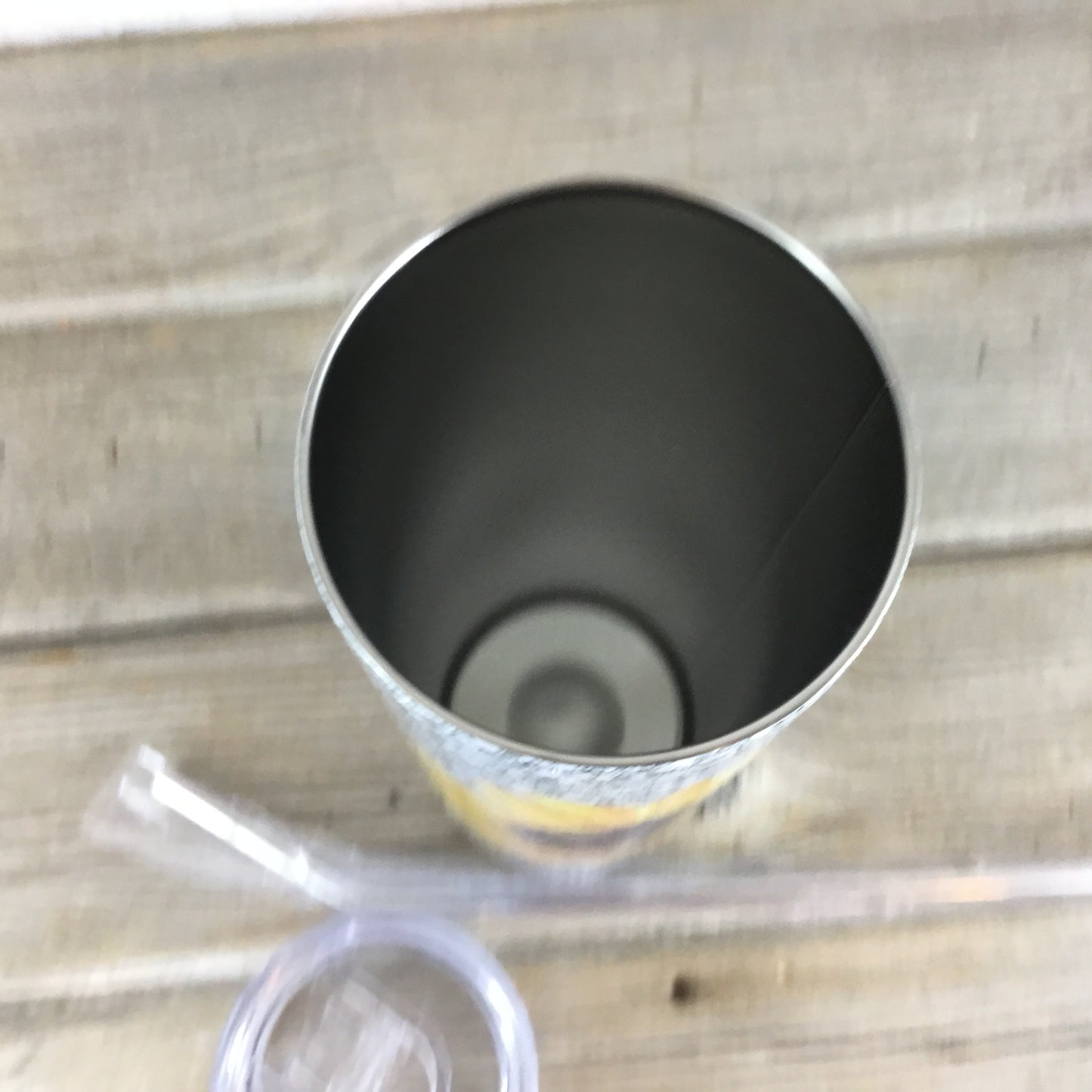 Faith Sunflower Glitter 20 oz Skinny Tumbler with Lid and Straw