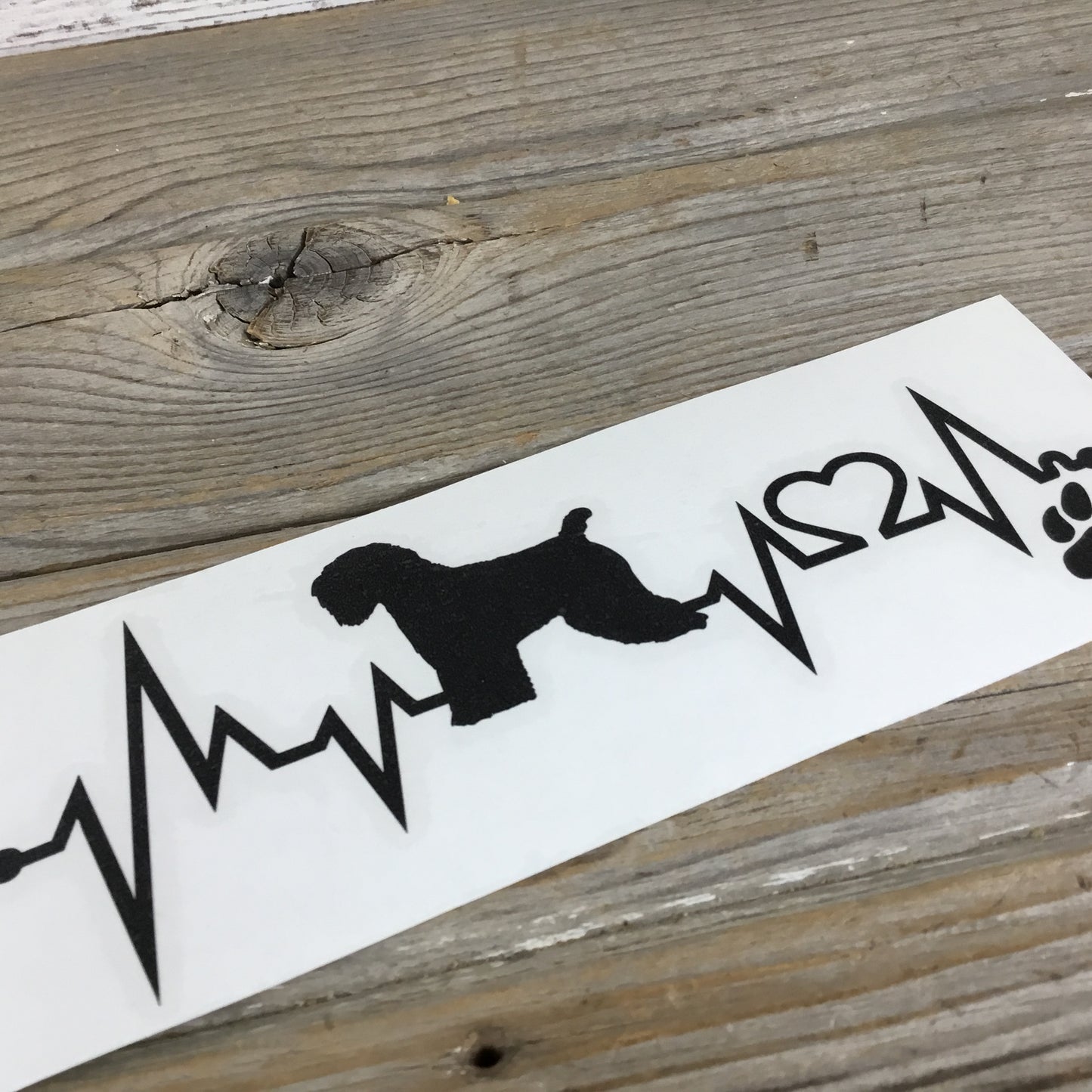 Wheaten Terrier Heartbeat Ekg Vinyl Decal