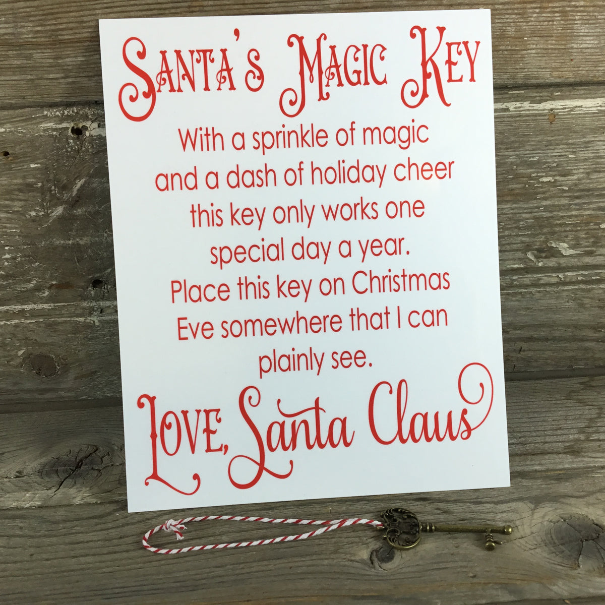 Santa's Magic Key Aluminum Sign – Michelle's Variety Shop