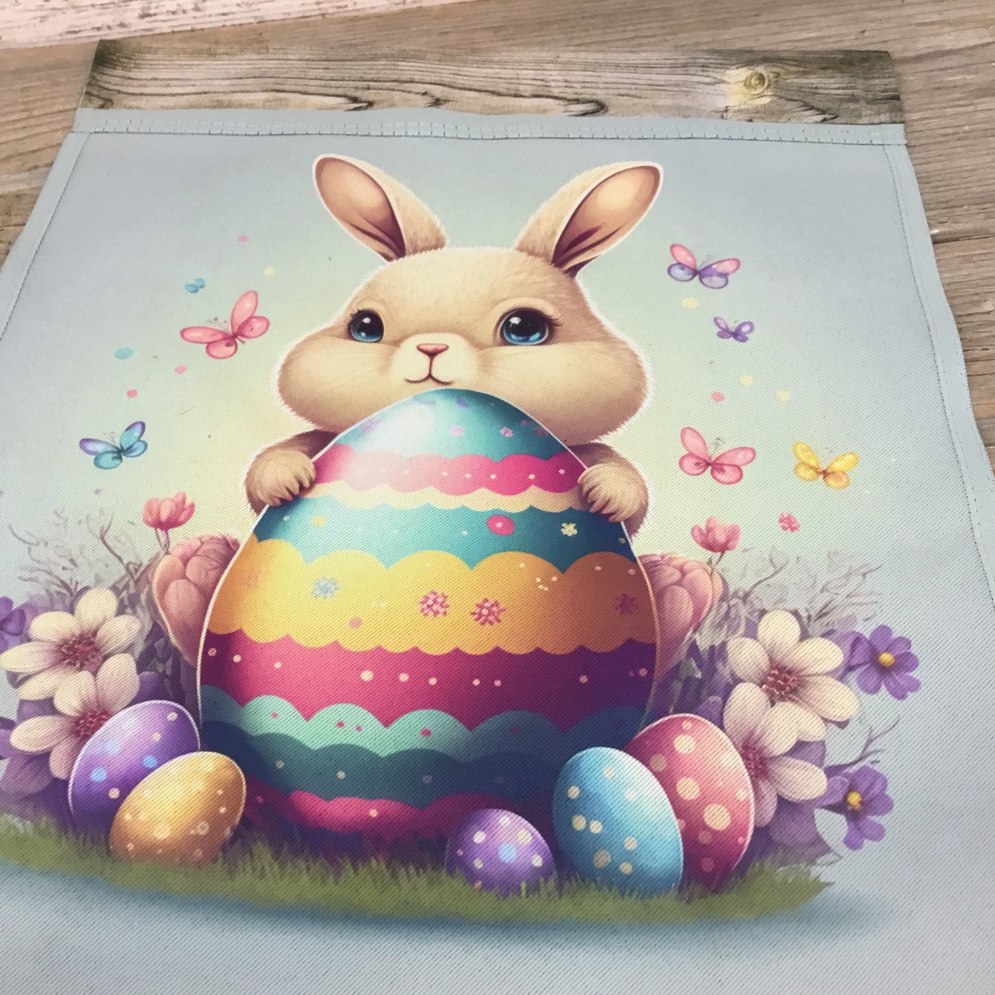 Happy Easter Bunny & Eggs Garden Flag