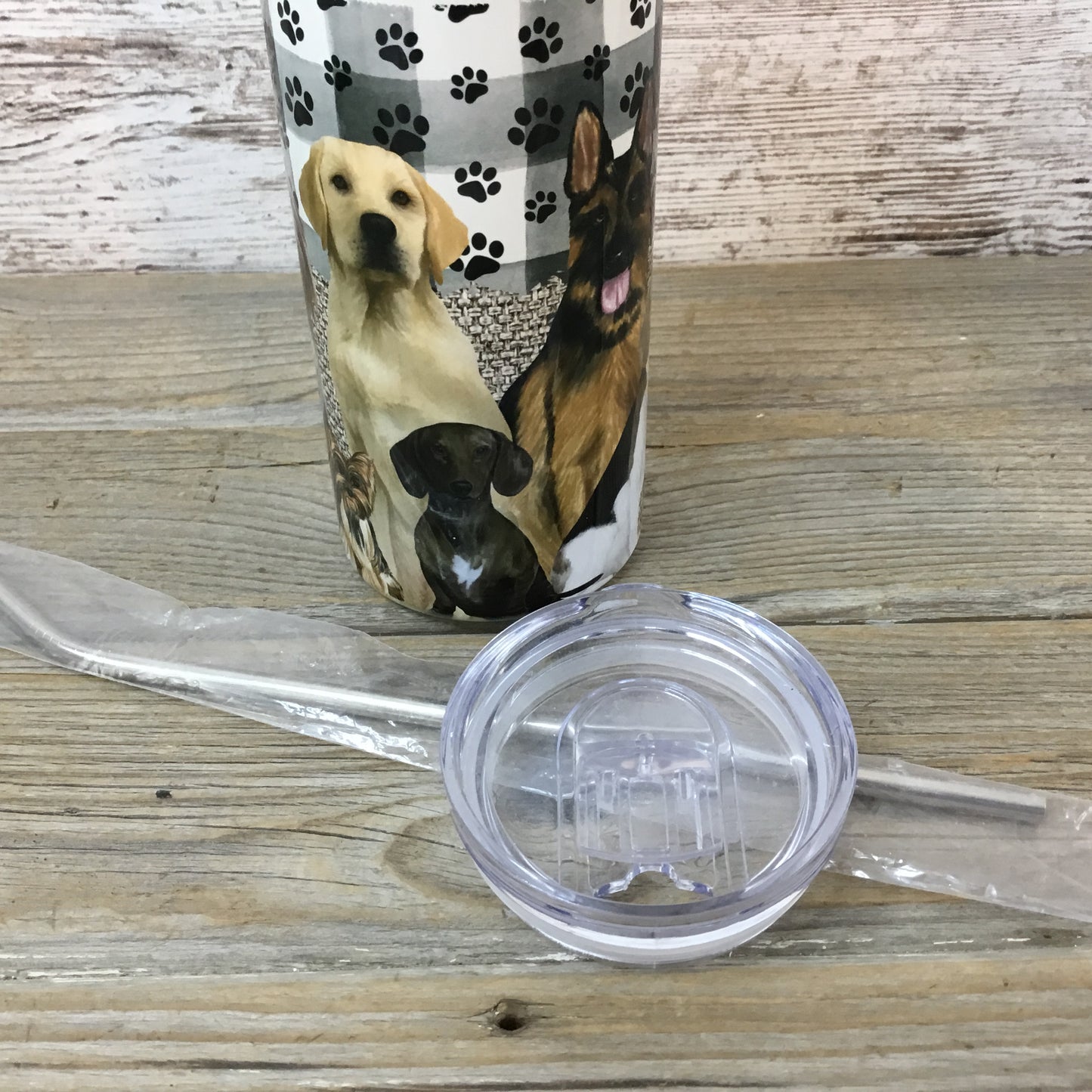 I Like Dogs More Than People Skinny Tumbler with Straw & Lid