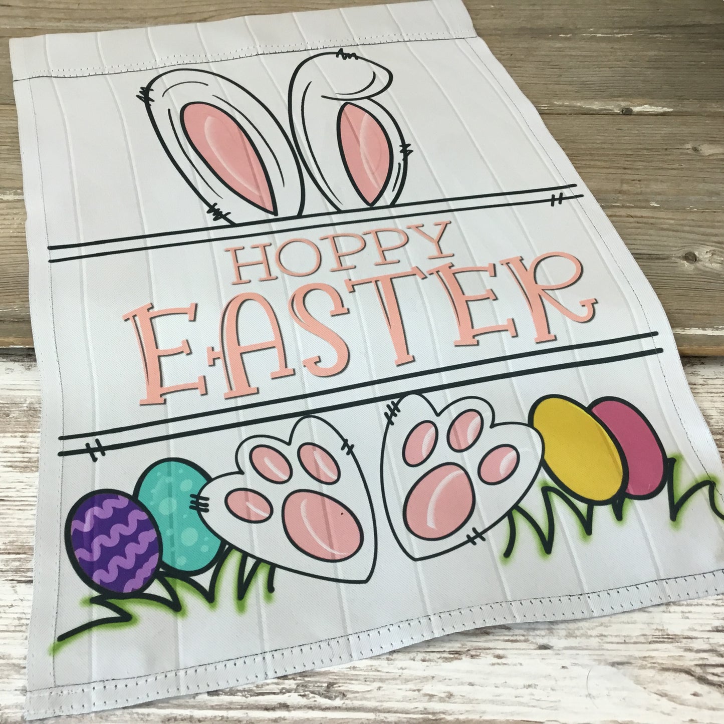 Hoppy Easter Bunny Garden Flag