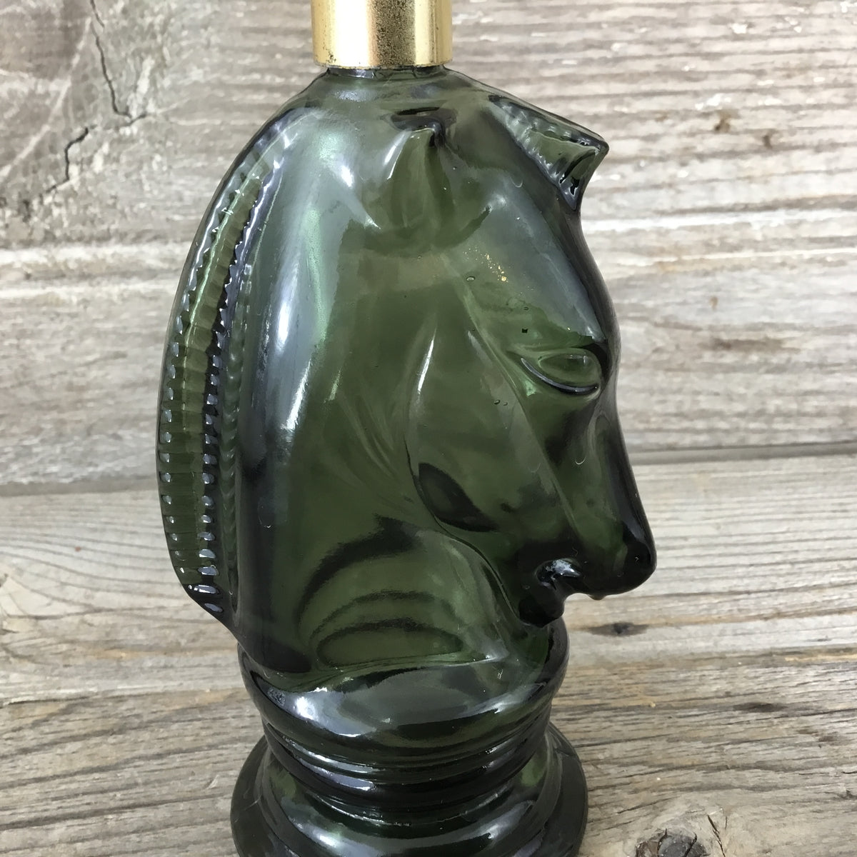 Deep GREEN antique PALMER PERFUME bottle HORSE SHOE shape HAND BLOWN bottle