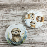 Easily Distracted by Otters Car Coasters Set of 2
