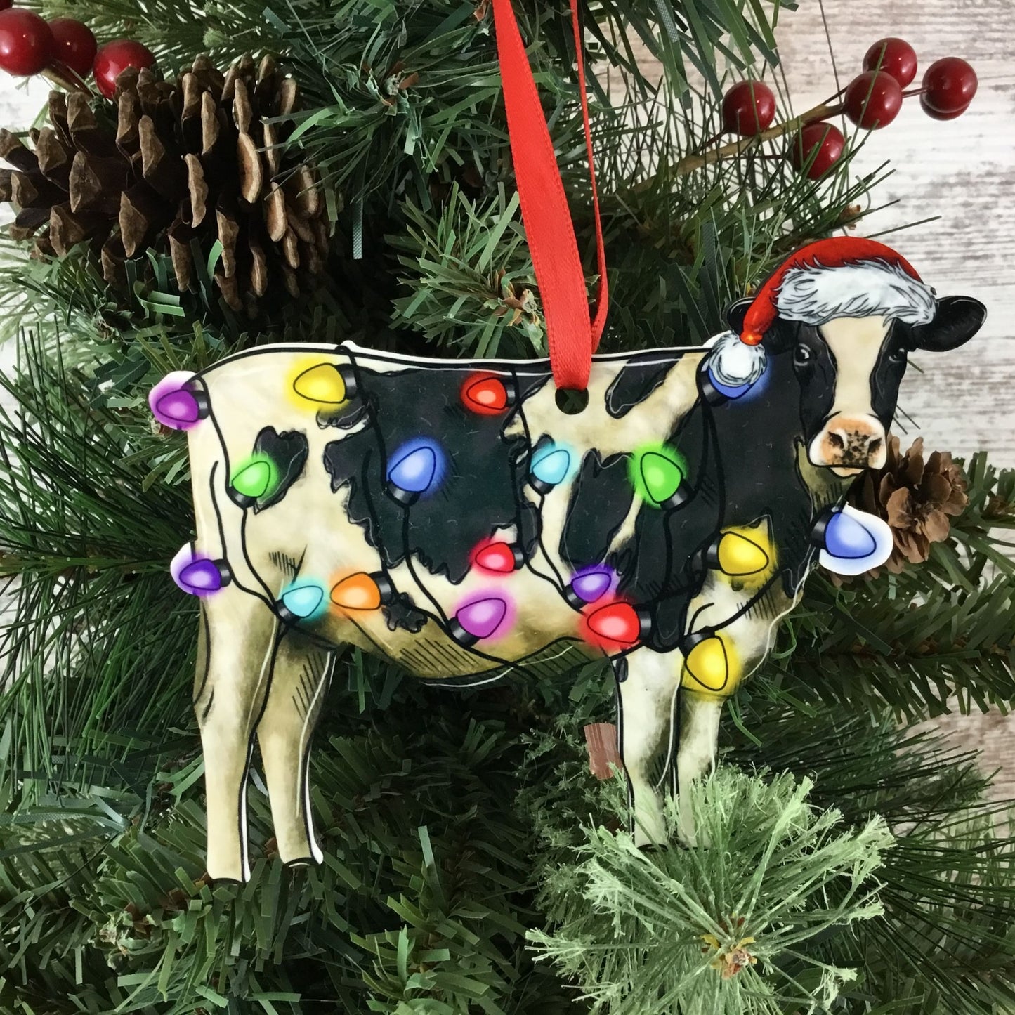 Christmas Dairy Cow Ornament