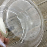Forever Yours Clear Glass Canister with Ivory Lid w/ Pink Hearts by Gemco USA