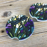 Dragonfly Stained Glass Car Coasters