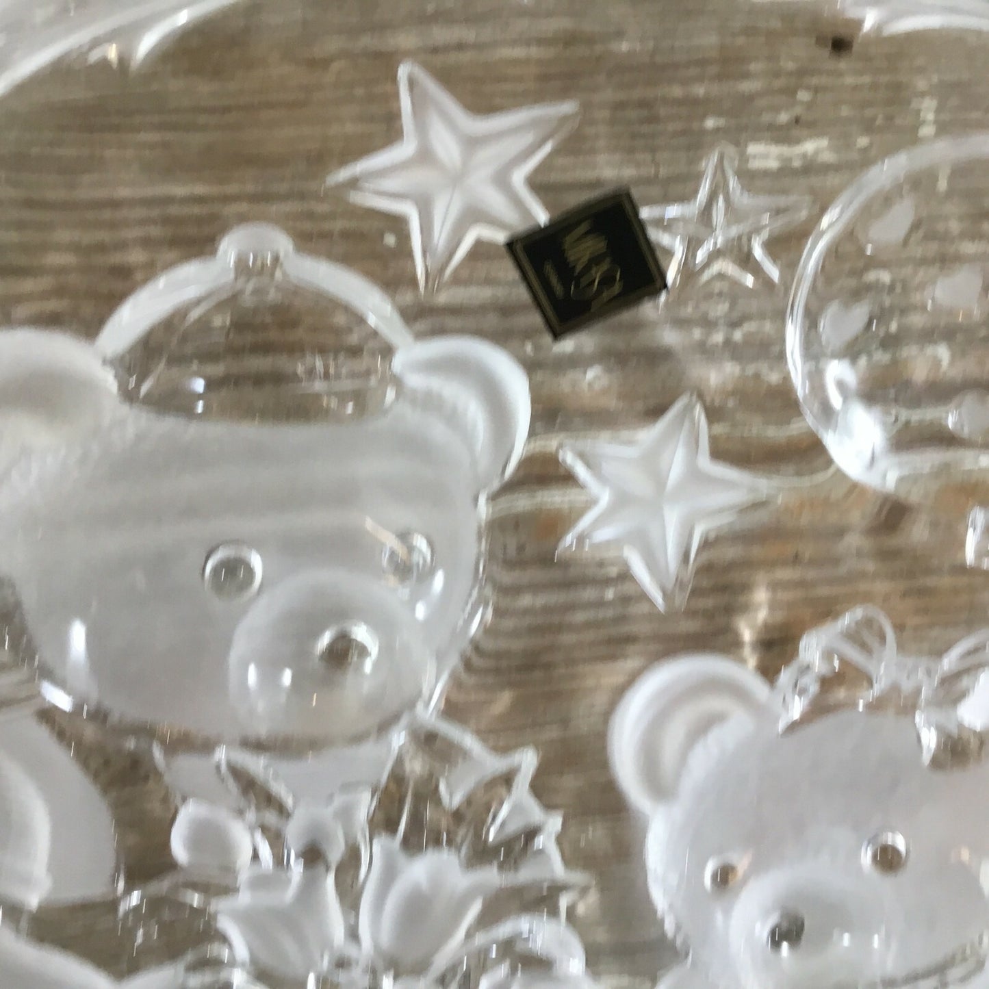 Mikasa Party Bears 15" Embossed Frosted Round Hostess Platter With Original Box
