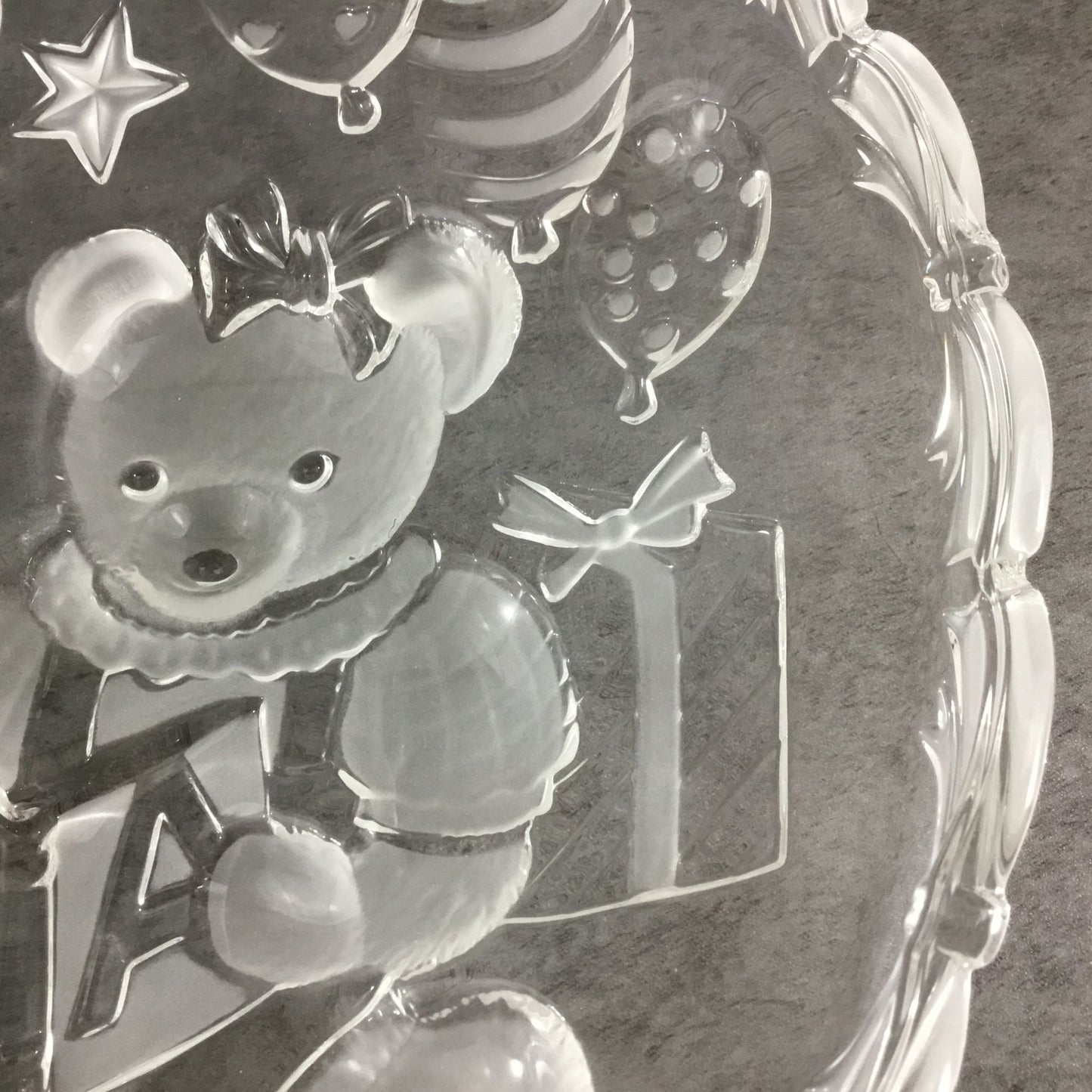 Mikasa Party Bears 15" Embossed Frosted Round Hostess Platter With Original Box