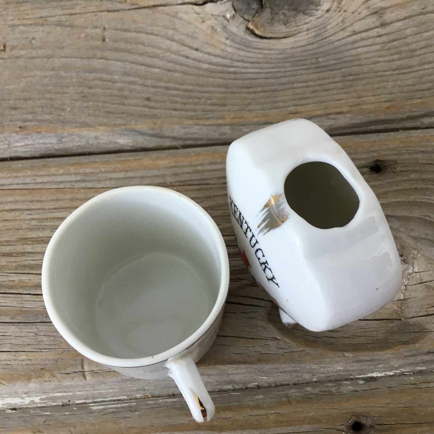 Kentucky Souvenirs - Toothpick Holder and Handled Shot Glass Blue Grass State