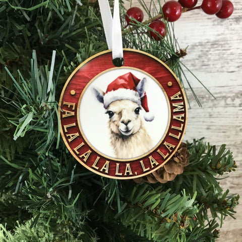 Fa La La La La, La La Llama Christmas Ornament