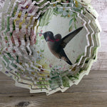 Hummingbird Floral Wind Spinner 10"