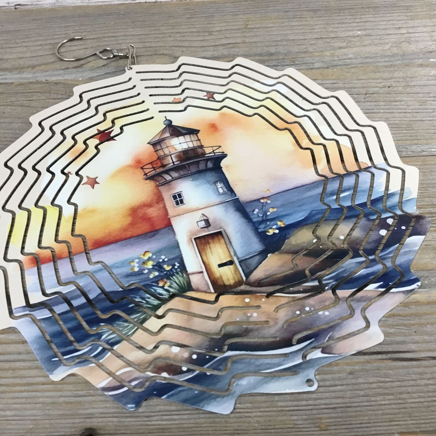 Lighthouse Wind Spinner 10"