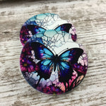 Butterfly Faux Stained Glass Car Coasters