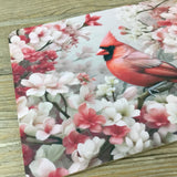 Male Cardinal and Flowers Mousepad
