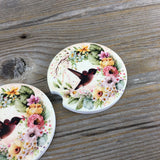 Hummingbird Floral Car Coasters