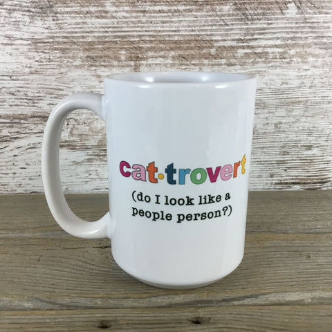 Cat-Trovert Do I Look Like a People Person Coffee Mug