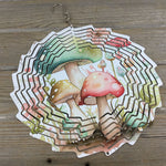 Cottage Core Pastel Mushrooms Wind Spinner 10"