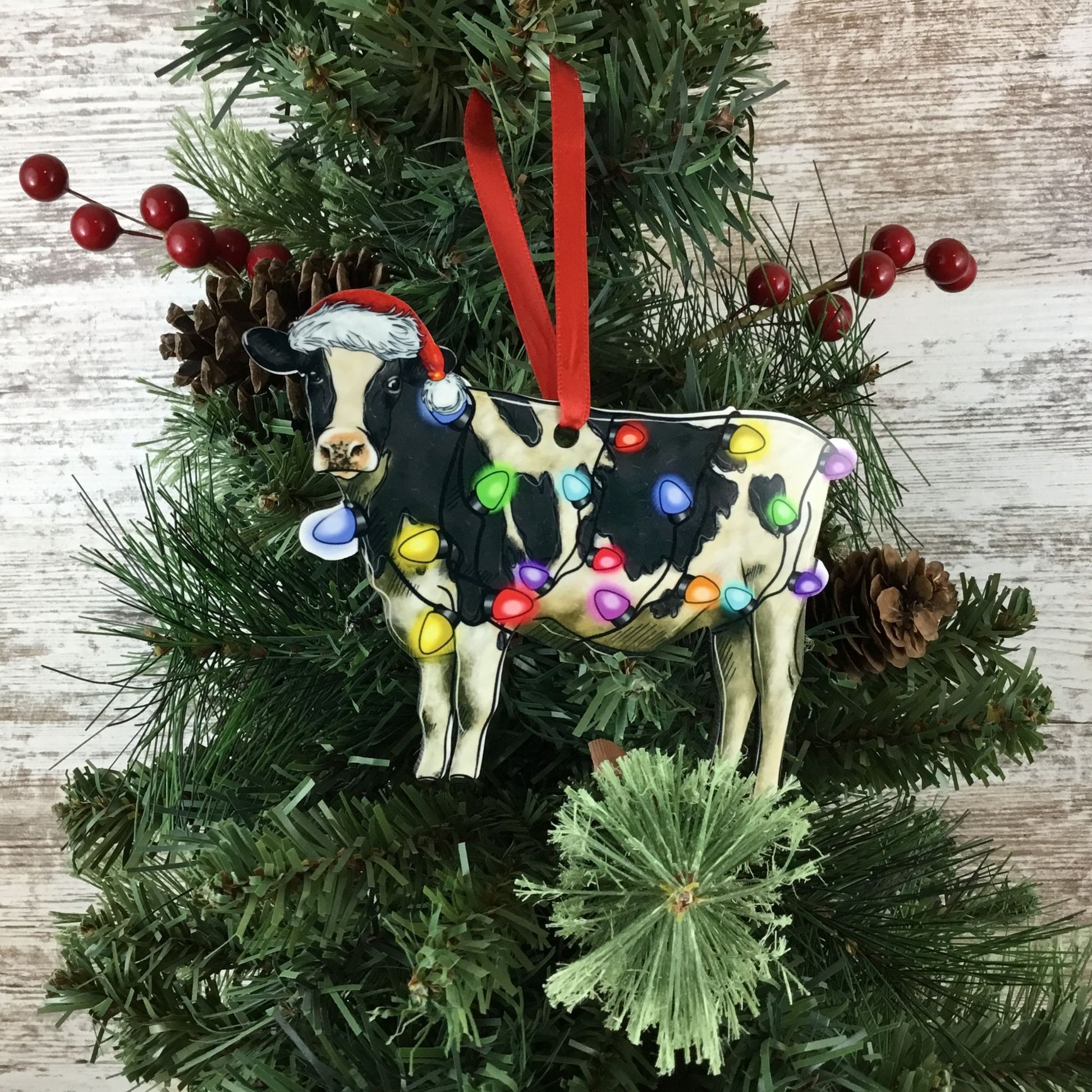 Christmas Cow Ornament
