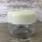 Forever Yours Clear Glass Canister with Ivory Lid w/ Pink Hearts by Gemco USA