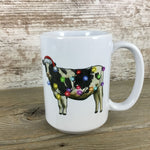 Christmas Dairy Cow Ceramic Coffee Cup