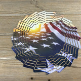American Flag Patriotic Wind Spinner 10"