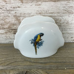 Blue and Gold Macaw Ceramic Napkin Holder