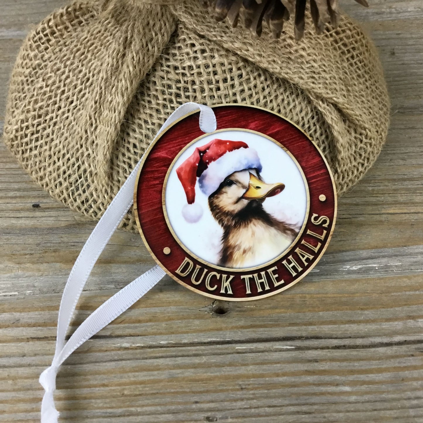 Duck the Halls Duck Christmas Ornament