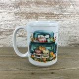 Fall Pumpkin Truck Ceramic Coffee Mug