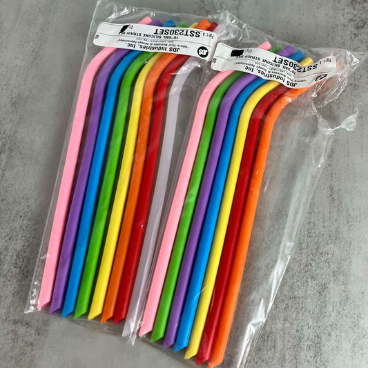 Fifteen - 10" Silicone Straws