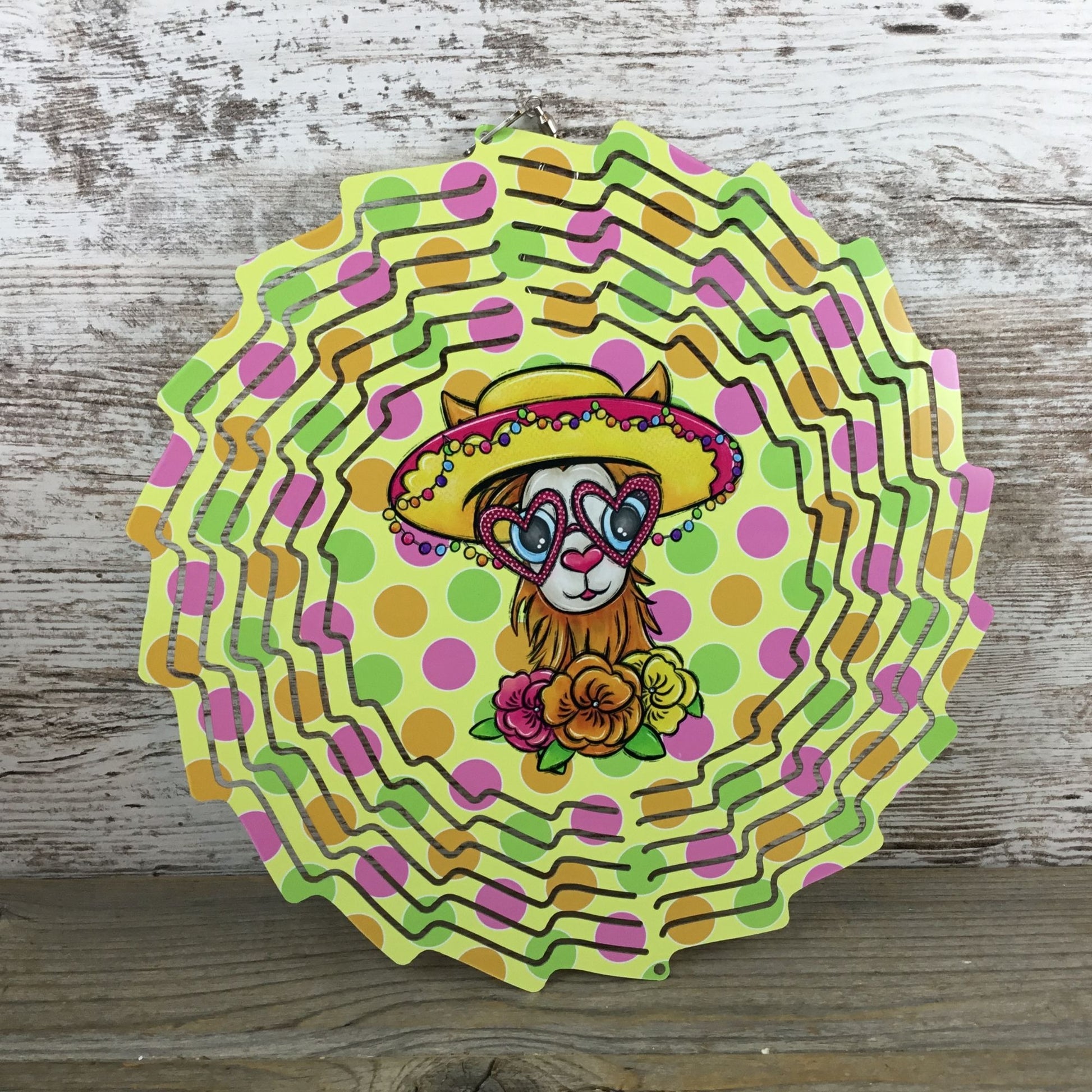 Llama or Alpaca? Whimsical Wind Spinner 10"