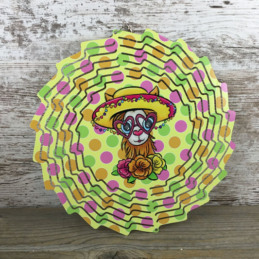 Llama or Alpaca? Whimsical Wind Spinner 10"